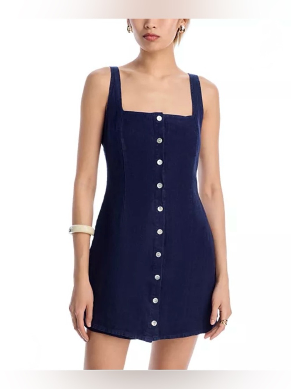 Bella Dahl Square Neck Button Front Mini Dress Women's Size SM